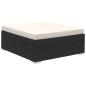 Preview: 8-tlg. Garten-Lounge-Set mit Auflagen Poly Rattan Schwarz