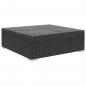Preview: 8-tlg. Garten-Lounge-Set mit Auflagen Poly Rattan Schwarz