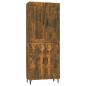 Preview: Highboard Räuchereiche 70x34x180 cm Holzwerkstoff