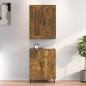 Preview: Highboard Räuchereiche 70x34x180 cm Holzwerkstoff