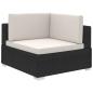 Preview: 6-tlg. Garten-Lounge-Set mit Auflagen Poly Rattan Schwarz