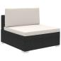 Preview: 6-tlg. Garten-Lounge-Set mit Auflagen Poly Rattan Schwarz