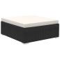 Preview: 6-tlg. Garten-Lounge-Set mit Auflagen Poly Rattan Schwarz