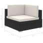Preview: 6-tlg. Garten-Lounge-Set mit Auflagen Poly Rattan Schwarz