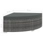 Preview: 6-tlg. Garten-Lounge-Set mit Kissen Poly Rattan Grau
