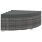 Preview: 6-tlg. Garten-Lounge-Set mit Kissen Poly Rattan Grau