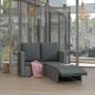 Preview: ARDEBO.de - 2-tlg. Garten-Lounge-Set mit Kissen Poly Rattan Grau