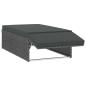 Preview: 2-tlg. Garten-Lounge-Set mit Kissen Poly Rattan Grau