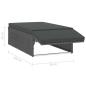 Preview: 2-tlg. Garten-Lounge-Set mit Kissen Poly Rattan Grau