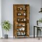 Preview: Highboard Räuchereiche 69,5x34x180 cm Holzwerkstoff