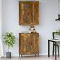 Preview: Highboard Räuchereiche 69,5x34x180 cm Holzwerkstoff