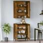 Preview: Highboard Räuchereiche 69,5x34x180 cm Holzwerkstoff