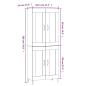 Preview: Highboard Räuchereiche 69,5x34x180 cm Holzwerkstoff