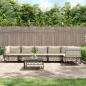 Preview: ARDEBO.de - 7-tlg. Garten-Lounge-Set mit Kissen Anthrazit Poly Rattan