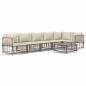 Preview: 7-tlg. Garten-Lounge-Set mit Kissen Anthrazit Poly Rattan