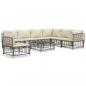 Preview: 8-tlg. Garten-Lounge-Set mit Kissen Anthrazit Poly Rattan