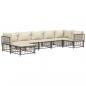 Preview: 7-tlg. Garten-Lounge-Set mit Kissen Anthrazit Poly Rattan