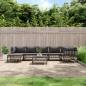 Preview: ARDEBO.de - 8-tlg. Garten-Lounge-Set mit Kissen Anthrazit Poly Rattan