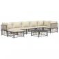 Preview: 8-tlg. Garten-Lounge-Set mit Kissen Anthrazit Poly Rattan