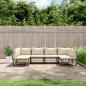 Preview: ARDEBO.de - 6-tlg. Garten-Lounge-Set mit Kissen Anthrazit Poly Rattan