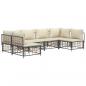 Preview: 6-tlg. Garten-Lounge-Set mit Kissen Anthrazit Poly Rattan