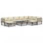 Preview: 10-tlg. Garten-Lounge-Set mit Kissen Anthrazit Poly Rattan