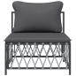 Preview: ARDEBO.de - Garten-Mittelsofa mit Kissen Anthrazit Gewebe