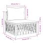 Preview: Garten-Mittelsofa mit Kissen Anthrazit Gewebe