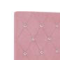 Preview: Kopfteil mit Kristallknöpfen, gepolstert, Rosa, 80 cm Samt, Kopfteil mit Kristallknöpfen, gepolstert, Rosa, 160 cm Samt