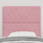 Preview: Kopfteil Kristallknopf Tufted Rosa 100 cm Samt, Kopfteil Kristallknopf Tufted Rosa 200 cm Samt