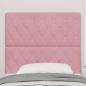 Preview: Kopfteil Kristallknopf Tufted Rosa 100 cm Samt, Kopfteil Kristallknopf Tufted Rosa 200 cm Samt