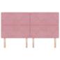 Preview: Kopfteile mit Kristallknopf Tufted Rosa 180 cm Samt