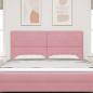 Preview: Kopfteile mit Kristallknopf Tufted Rosa 180 cm Samt