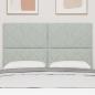 Preview: Kopfteil Diamantblockdesign Hellgrau 140 cm Samt