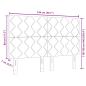 Preview: Kopfteil Diamantblockdesign Hellgrau 140 cm Samt