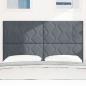 Preview: Kopfteil Diamantblock-Design Dunkelgrau 140 cm Velours