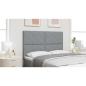 Preview: Kopfteil Diamantblock-Design Hellgrau 160 cm Stoff