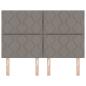 Preview: Kopfteil mit Diamantblocks-Design Taupe 160 cm Stoff