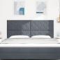 Preview: Kopfteil Diamantblock-Design Dunkelgrau 180 cm Samt