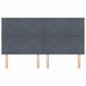 Preview: Kopfteil Diamantblock-Design Dunkelgrau 180 cm Samt