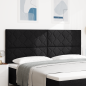 Preview: Kopfteil mit Diamantblockdesign Schwarz 200 cm Stoff