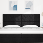 Preview: Kopfteil mit Diamantblockdesign Schwarz 200 cm Stoff