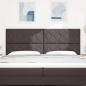 Preview: Kopfteil Design mit Diamantblöcken Dunkelbraun 200 cm Stoff