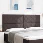 Preview: Kopfteil Design mit Diamantblöcken Dunkelbraun 200 cm Stoff