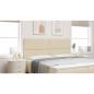 Preview: Kopfteile mit diamantförmigem Blockdesign Creme 200 cm Stoff