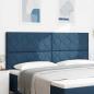 Preview: ARDEBO.de - Kopfteile Diamantblock Design Blau 200 cm Stoff