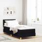 Preview: ARDEBO.de - Boxspringbett mit Matratze Schwarz 80x200 cm Stoff