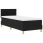 Preview: Boxspringbett mit Matratze Schwarz 80x200 cm Stoff