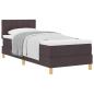 Preview: Boxspringbett mit Matratze Dunkelbraun 80x200 cm Stoff
