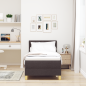 Preview: Boxspringbett mit Matratze Dunkelbraun 80x200 cm Stoff